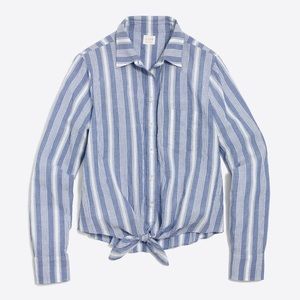 Tie front button down shirt